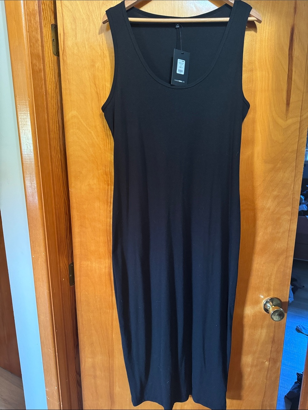 Fashion Nova Black Sleeveless Maxi Dress